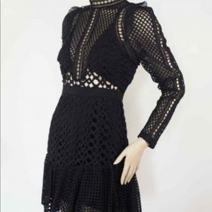 Self portrait black lace dress